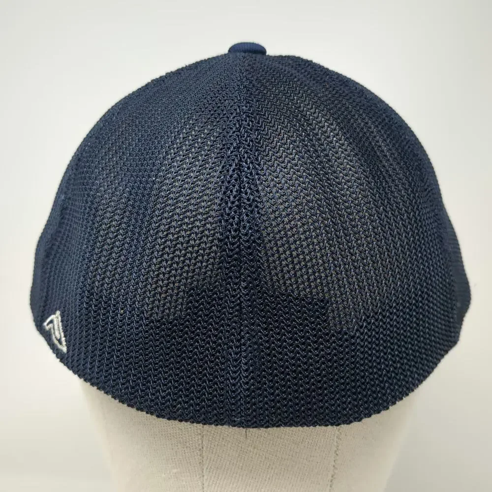 Pacific Headwear Baseball Cap Blue Brown Size 8 Rick Lane Construction Mesh Hat
